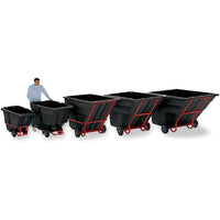 Rubbermaid Polyethylene Tilt Truck, 1200 Lbs, 1-1/2 Cu. Yd., Bin Polyethylene (FG102500BLA)-Volume Capacity: 1-1/2 cu. yd.