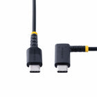 StarTech USB-C to Angled USB-C 60W Charging Cable - 6" - Black-60W power delivery