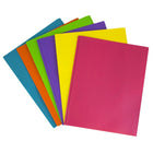 JAM Paper Plastic 2 Pocket POP School Folders with Metal Clasps, Assorted Fashion Colours, 6 Pack-Capacity: 200 sheets