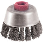 Osborn Knot Wire Cup Brushes - High Speed Small Grinder - 2-3/4" Dia. x 5/8"-11 Arbor - 3 Pack-Application Type Steel