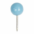 JAM Paper Colorful Push Pins - Round Head Map Thumb Tacks - Baby Blue - 100 Pack-Keep your school work, office work, art and visual projects organized with colored push pins!