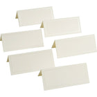 Gartner Studios Placecards, 3-1/4" x 1-5/8", White with Ivory Pearl Border, 48 Pack-White cards with an Ivory Pearl Border
