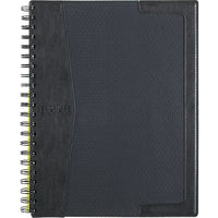 Cambridge City Vinyl Notebooks, 11" x 7-7/8", Black, 200 Pages-Twin-wire binding