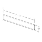 Azar Displays 2" x 11" Plastic Adhesive-Back C-Channel Nameplates, Clear, 10 Pack (199609)-Adhesive tape on the back for hanging on practically any surface