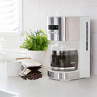 Kenmore Aroma Control 12-Cup Programmable Coffee Maker with Reusable Filter - White and Stainless Steel-Programmable timer for automatic brewing at a set time