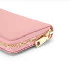 Champs RFID Zip-Around Wallet -  Pink-12 credit card slots