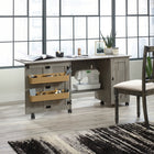 Sauder Select Craft Cart - Mystic Oak (426136)-28.504 H x 40.079 W x 19.449 D in