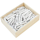 JAM Paper Wood Clothing Pin Clips, Medium, 1 1/8, White, 2 Packs of 50, 100 Total (2230719109a)-4