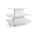Can-Bramar Econoline 3 Level Rectangular Merchandising Display Table - 60" D x 42" W x 42" H - White-3/4" thick durable melamine laminate surface.