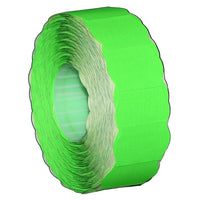 Meto 822 1-Line Green Labels 1500/RL, 14 Pack-Wavy edges designed to catch customer's attention