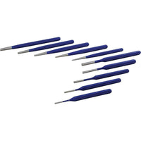 Gray Tools 10 Piece Punch Set, Taper & Pin Punches-Contains: 3/32", 1/8", 5/32", 3/16", 1/4 Taper Punches and 1/8", 5/32", 3/32", 3/16", 1/4 Pin Punches.