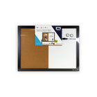 Quartet Wood Finish Magnetic Dry-Erase Combination Board - 17" H x 23" W-Magnetic dry-erase and bulletin board combo with wood finish frame (MDF)