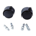 Get It Movin' Replacement Chair Mat Casters - 2 Pack-2" diameter chair mat casters, 7/16" dia. x 7/8" long stems and 3/8" dia. x 7/8" long stems, 2/Pack