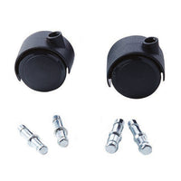 Get It Movin' Replacement Chair Mat Casters - 2 Pack-2" diameter chair mat casters, 7/16" dia. x 7/8" long stems and 3/8" dia. x 7/8" long stems, 2/Pack
