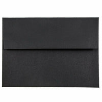 JAM Paper A6 Invitation Envelopes, 4.75 x 6.5, Black Linen Recycled, 1000 Pack (68999B)-Black