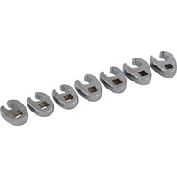 Gray Tools 7 Piece 3/8" Drive SAE, Mirror Chrome Flare Nut, Crow foot Wrench Set, 3/8"-3/4"-Contains Sizes: 3/8", 7/16", 1/2", 9/16", 5/8", 11/16", 3/4".