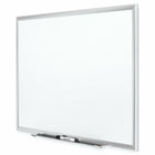 Quartet Premium Porcelain Board with Aluminum Frame - 6' x 4'-Z-bracket mounting system quickly and easily secures board to wall