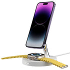 SwitchEasy - Support de chargement sans fil MagPower 2-en-1 avec MagSafe - Blanc-Rétroéclairage LED d'ambiance intégré à 3 intensités