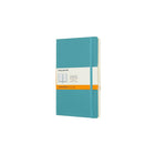 Moleskine Classic Ruled Soft Cover Notebook, Blue Reef, 7.5" x 9.75"-192 pages, 7.5" x 9.75" Ivory coloured paper