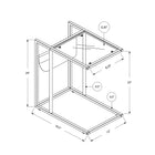 Monarch Specialties 3034 Accent Table - White/Chrome Metal With A Magazine Rack-A versatile style for use as a sofa side table, accent table or end table