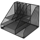 Staples Metal Mesh Giant Desk Organizer - 8 Slots - Black-Ideal in home, office, school, and work settings