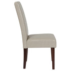 Flash Furniture Greenwich Series Parsons Chair, Beige Leather (QYA379061BGL)-Midcentury
