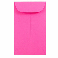 JAM Paper #3 Coin Business Coloured Envelopes - 2.5" x 4.25" - Ultra Fuchsia Pink - 50 Pack-Colour: Fuchsia Colour: Pink Coin Envelope