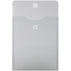 JAM Paper Plastic Expansion Envelopes with Hook & Loop - Open End - 9.75" x 11.5" - Smoke - 12 Pack-Size: Letter (9.75 x 11.5 inches)