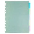 JAM Paper Index Tab Dividers, 5-tab (375032921)-5-Tab Plastic Index Divider