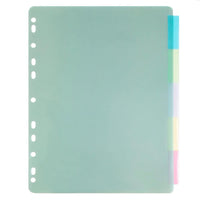 JAM Paper Index Tab Dividers, 5-tab (375032921)-5-Tab Plastic Index Divider