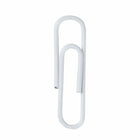 JAM Paper Colored Standard 1" Paper Clips - White - 2 Packs of 100-Premium paper clips made from high quality vinyl coated steel wire