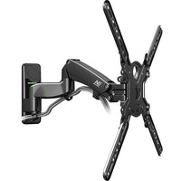 North Bayou F500B Full Motion TV Wall Mount for 50" to 60" TV - Black-Integrated cable management