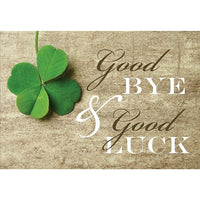 Millbrook Studios 5-3/8" x 7-3/4" Good Bye & Good Luck Greeting Cards and Envelopes, 18 Pack (06739)-Printed on uncoated card stock
