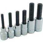 Gray Tools 6 Piece 1/2" Drive SAE, Chrome Hex Head Socket Set, 1/4"-9/16"-Contains Sizes: 1/4", 5/16", 3/8", 7/16", 1/2", 9/16".