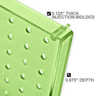 Azar Displays 20" x 8" Pegboard 1-Sided Wall Panel, Translucent Green, 2 Pack-Translucent Green
