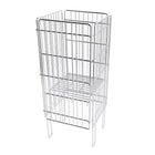 Eddie's Wire Dump Bins - 12" x 12" x 30" - Chrome (214113-1)-Wire Dump Bins