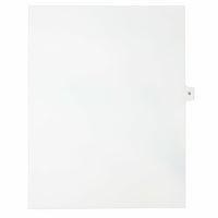 Mark Maker Legal Exhibit Index Tab White Single Tabs, 1/15th Cut, Letter Size, No Holes, Letter G, 25 Pack-White Single Tabs, 1/15th Cut