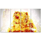 Designart Sparkling Bear Canvas Art Print, 5 Panels, (PT2349-271)-Print