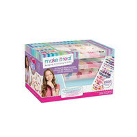 Make It Real Ultimate Jewelry Station-This massive DIY jewelry making kit guides tween girls to create their own fashionable bracelets, necklaces, rings and headbands using over 2600 beads, and waxed and elastic cords