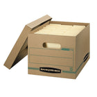Bankers Box Enviro Stor Letter/Legal Storage Box, 6 Pack-Double end, single wall, double bottom construction.