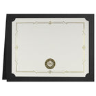 St. James Document/Certificate Holders - Silver Foil Border - Linen Finish - Black - 5 Pack - 83853-Suitable for horizontally or vertically oriented award certificates