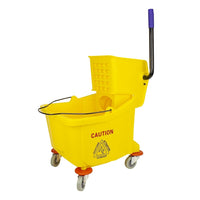 Johnny Vac  Sidepress Wringer & Bucket Combo - BU36YE - 9.4 gal (36 L)-Deluxe Sidepress Mop Wringer and Bucket
