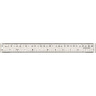 Staples Acrylic Ruler - 12"/30cm - Clear-Inch and metric rule with clear start and end points for precise measuring