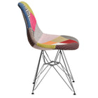 Flash Furniture Elon Series Milan Patchwork Fabric Chair with Chrome Base-Back Width: 12-17"