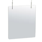 Azar Displays Acrylic Hanging Cashier Shield - 30"W x 40"H - Clear - 2 Pack-Protective Barrier