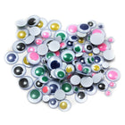 Charles Leonard Creative Arts Round Wiggle Eyes, Assorted Colours/Sizes, 800 Pack (CHL64550 )-Round wiggle eyes give life to dolls, animals, toys and more