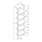 Monarch Specialties 3683 72"H Ladder Bookcase - Black/Black Metal-Assembly required: Illustrated instructions and all hardware are provided for convenience (additional tools may be needed)