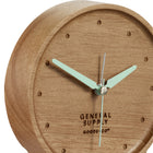 General Supply Goods + Co Wood Desk Clock-Hour indicators