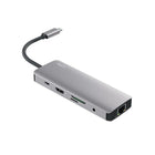 JCPal USB-C 9-Port USB-C Hub, USB-C to HDMI, USB-C PD, 3 x USB3.1, Ethernet, SD Card Reader, microSD Card Reader-HDMI port supports 4K video