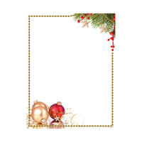 Geographics Ornaments Letterhead - Gold Foil - 8.5" x 11" - 40 Pack-8.5" x 11"
